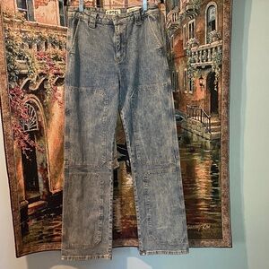 Nordstrom PTCL Women's Edgy Relaxed Fit Jeans in Washed Blue